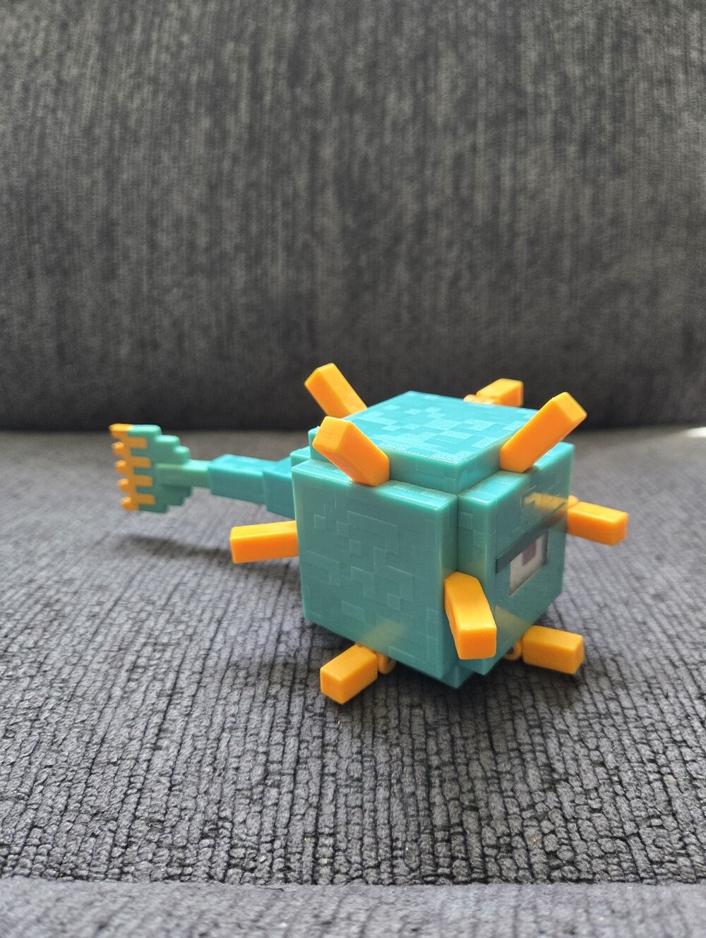 Minecraft Swimming Guardian Pull Back And Go Collectible Figure Discontinued